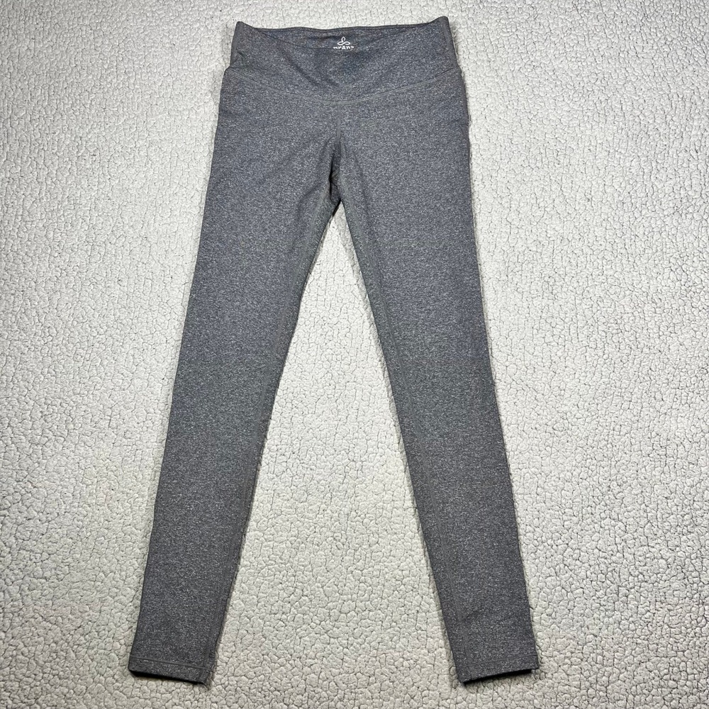 Prana Womens XS Heathered Gray Yoga Leggings Athletic Tights Hidden Pocket